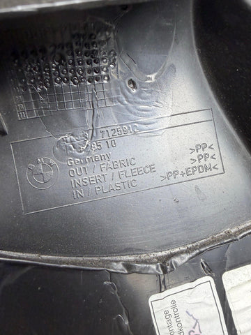 BMW 01-06 E46 325 330 M3 OEM Convertible Rear Top Lateral Trims Panels Black