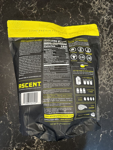 Ascent Native Fuel 100% Whey Protein Powder - Vanilla Bean 4 LB