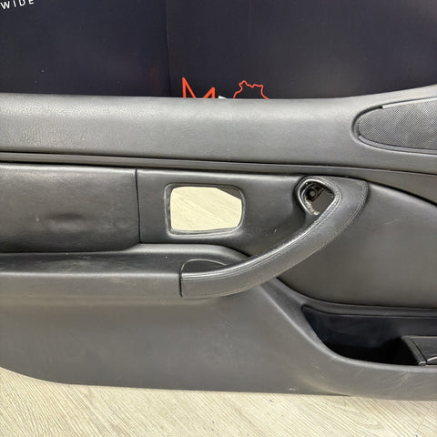 96-02 BMW Z3M Front Left Driver Door Card Panel Cover Trim Leather Black