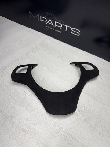 08-13 BMW E90 E92 E93 M3 Lower Steering Wheel Trim Cover Plate Alcantara