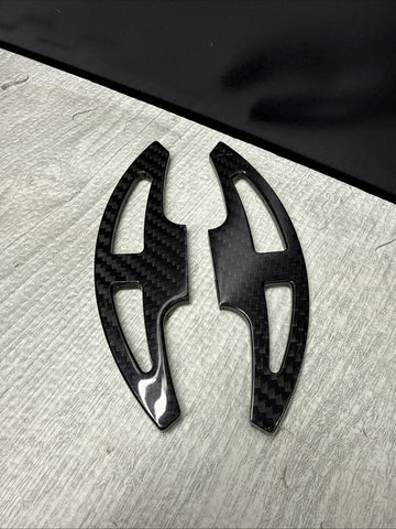 NEW 08-14 BMW E90 E92 E93 M3 X5M X6M DCT Paddle Shifters Levers Carbon Fiber