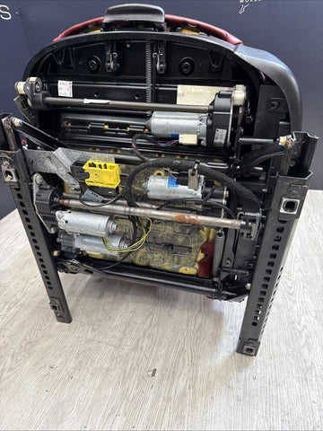 01-06 BMW E46 M3 Coupe Interior Front Seats Black Non Heated Powered Imola Red