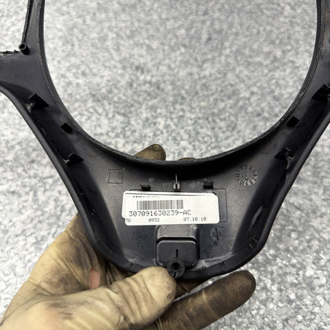 08-13 BMW E90 E92 E93 M3 Steering Wheel Trim Cover Black Leather Wrapped