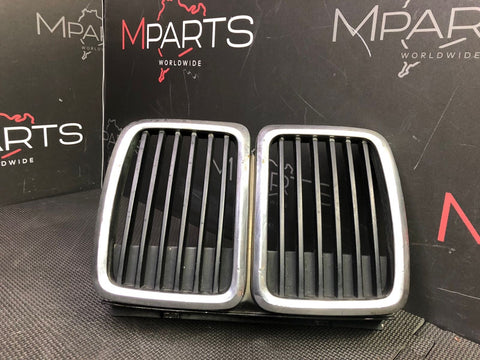 BMW E30 318 323 325 328 Chrome Front Kidney Grilles OEM