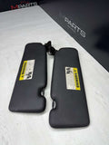 BMW E64 M6 Convertible OEM Sunvisors Sun Visors Black Leather Pair