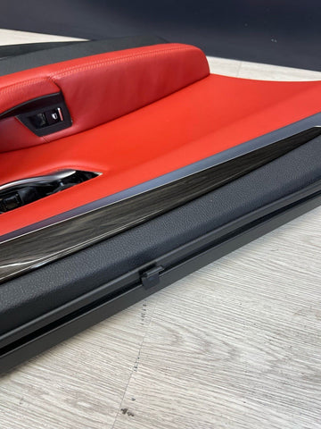 11-16 BMW F10 M5 SEDAN REAR LEFT DRIVER SAKHIR ORANGE DOOR CARD PANEL