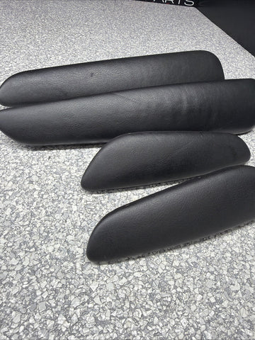 01-06 BMW E46 M3 Convertible Door Upper Arm Rest Armrest Pads Black *1 Rear Tab