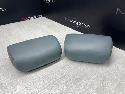 BMW 08-13 E93 M3 Convertible Rear Seat Headrests Head Rests Silverstone Grey OEM