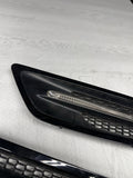 2013-2016 BMW F10 M5 SEDAN FRONT FENDER GRILLES GRILLS TURN SIGNAL LIGHTS BLACK