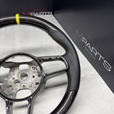 Porsche 911.1 GT3 2015 Steering Wheel Carbon Fiber PDK Carbon Trim Yellow