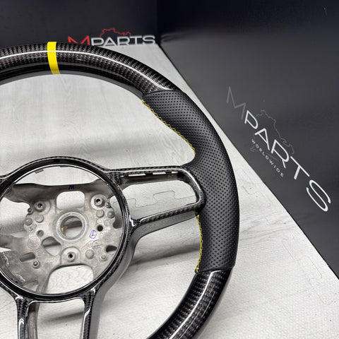 Porsche 911.1 GT3 2015 Steering Wheel Carbon Fiber PDK Carbon Trim Yellow