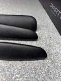 01-06 BMW E46 M3 Convertible Door Upper Arm Rest Armrest Pads Black