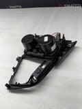 15-20 BMW F80 F82 F83 M3 M4 Front Cup Holder White Stitching Carbon Fiber Trim