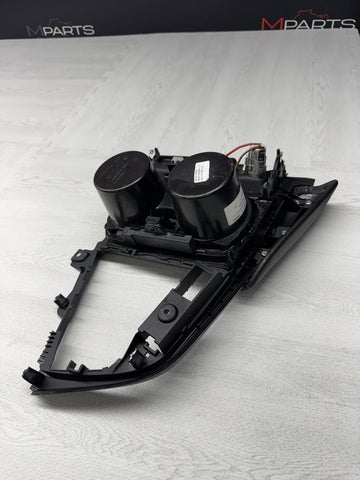15-20 BMW F80 F82 F83 M3 M4 Front Cup Holder White Stitching Carbon Fiber Trim