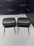 2001-2006 BMW E46 M3 Convertible Black Rear Headrests Head Rests Pair *Tab*