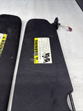 08-13 OEM BMW E92 328 335 M3 Coupe Right Left Pair Sun Visor Black Felt