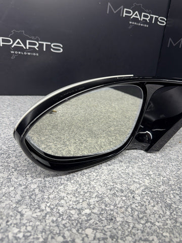 08-13 BMW E92 E93 M3 Left Heated Fold Mirror Assembly Gloss Black
