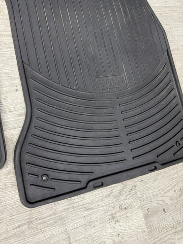 BMW OEM E46 325 330 M3 All Weather Rubber Floor Mat Set 2pc Front