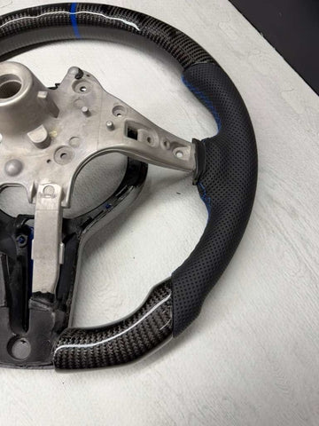 NEW 15-20 BMW F80 F82 F83 M3 M4 Carbon Fiber Steering Wheel Blue