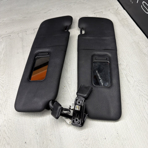 BMW F83 M4 15-20 Vinyl Black Sun Visor Pair OEM