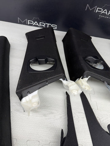 BMW F82 F32 M4 15-20 Coupe ABC Pillars Panels Roof Trim BLACK OEM