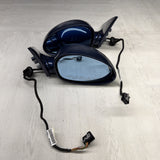 01-06 BMW E46 M3 Side View Door Mirrors Pair Mystic Blue *Notes*