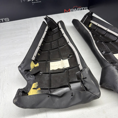01-06 BMW E46 M3 Coupe Rear Seat Backrest Side Bolster Pair Black Napa OEM *Rip*