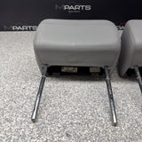 2001-2006 BMW E46 M3 Convertible Grey Rear Headrests Head Rests Pair OEM *Tabs*