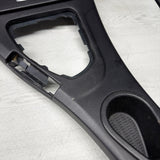 BMW E93 M3 08-13 Front Black Leather Manual Center Console Trim Assembly OEM