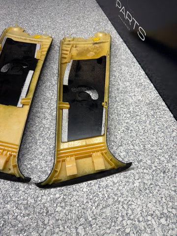 99-03 BMW E39 M5 B-Pillar Column Interior Upper Cover Pair Alcantara OEM
