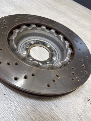 BMW M3 Front Right Cross Drilled Brake Rotor E90 E92 E93 1M Oem 2008-2013