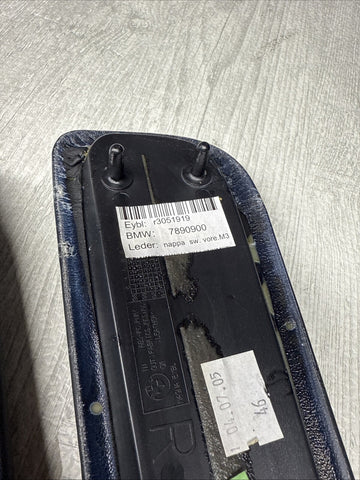 01-06 BMW OEM E46 M3 Coupe Trim Armrest Pads Set Black 8238622
