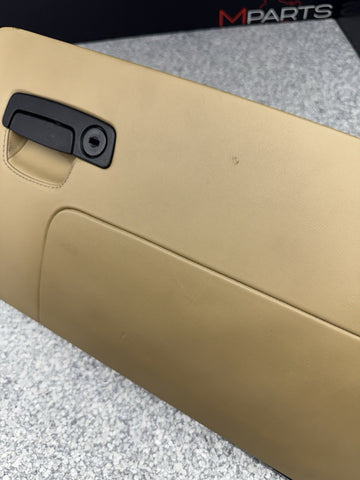 08-13 BMW E93 M3 CONVERTIBLE GLOVE BOX COMPARTMENT NOVILLO LEATHER BAMBOO