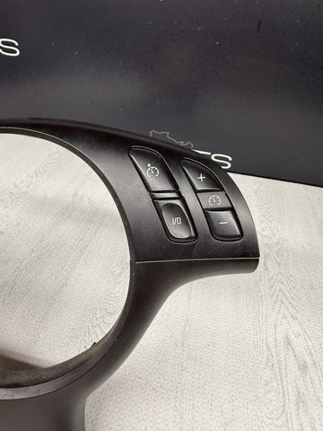 OEM 01-06 BMW E46 M3 Upper Lower Steering Wheel Trim Cover Plate Black