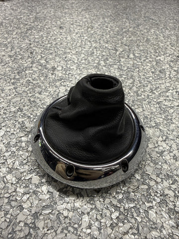 BMW 01-06 E46 M3 SMG Black Leather Gear Shifter Boot Cover & Bezel OEM