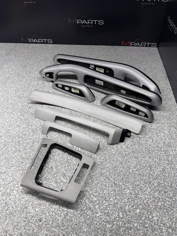 01-06 BMW E46 M3 Convertible Interior Armrests Trim Set Brushed Aluminum