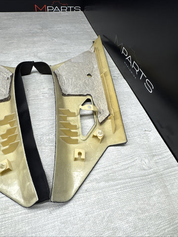 2001-2006 BMW M3 E46  Coupe Pair C Pillar Cover Trim Rear Cloth - DAMAGED CRACK