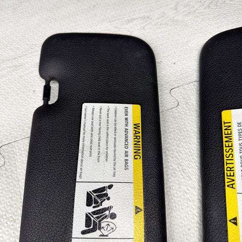 BMW F83 M4 15-20 Vinyl Black Sun Visor Pair OEM