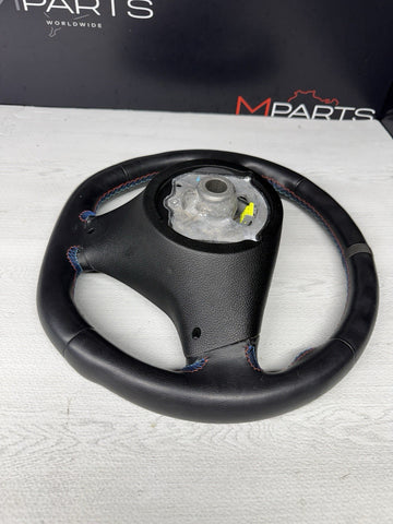 BMW 08-13 E90 E92 E93 M3 Manual Flatbottom Steering Wheel Leather Rewrapped