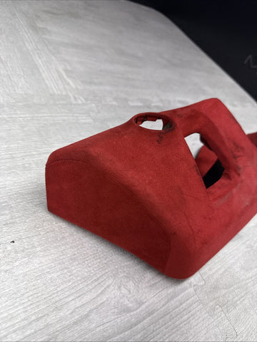 FERRARI F8 TRIBUTO RED ALCANTARA DRIVER LEFT LH LOWER DASH PANEL TRIM OEM