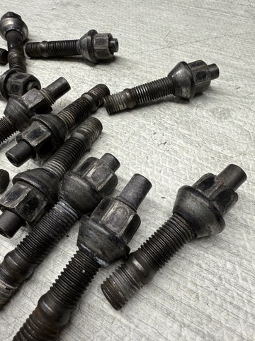 BMW E30 E36 E46 E39 E60 E63 E64 E90 E92 E93 Rim Lug Studs Black Stock Set of 20