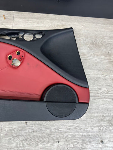 01-06 BMW E46 M3 FRONT LEFT DRIVER SIDE DOOR PANEL CARD IMOLA RED OEM