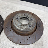 01-06 BMW E46 M3 Rear Discs Brakes Rotors Drilled Slotted