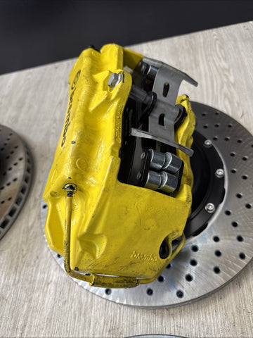AS IS Set 01-06 BMW E46 M3 BREMBO Big Brake Kit Yellow Calipers Rotors Plug Play