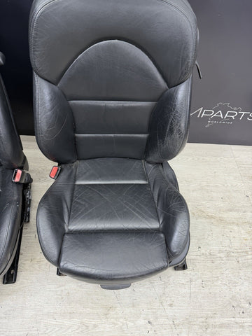 BMW E46 M3 01-06 Napa Black Coupe Front Seats Powered Heated *Notes*