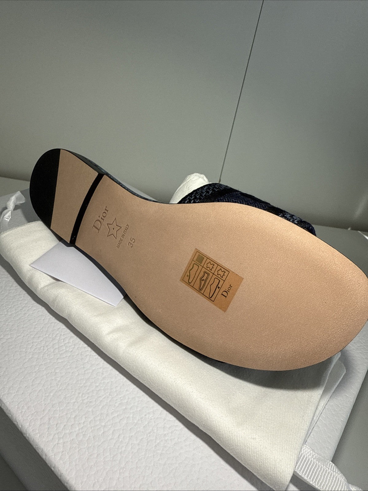 NEW Christian Dior Dway Blue Sandals 92Z Multicolor Toile de Jouy