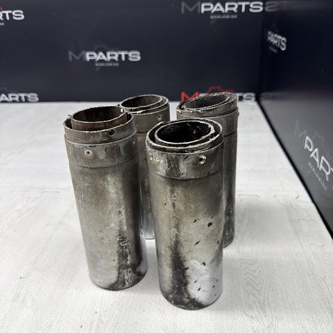 08-13 OEM BMW E92 E93 M3 S65 Rear Exhaust Quad Muffler Tips (4)