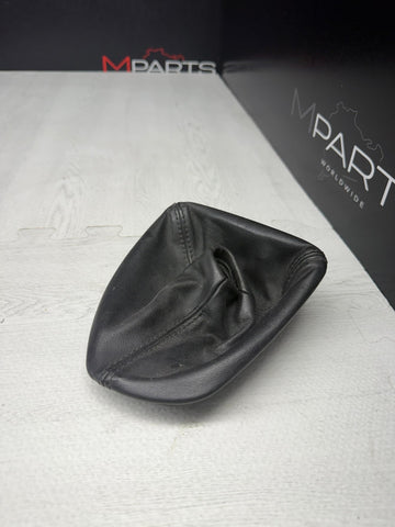 08-13 BMW E90 E92 E93 M3 Leather Stich Gear Shift Boot Gaiter Black with Frame