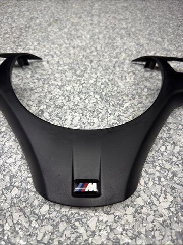 08-13 BMW E90 E92 E93 M3 Lower Steering Wheel Trim Cover Plate Black