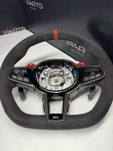 BMW M3 G80 G81 M4 G82 G83 LCI STEERING WHEEL M-POWER ALCANTARA CARBON OEM